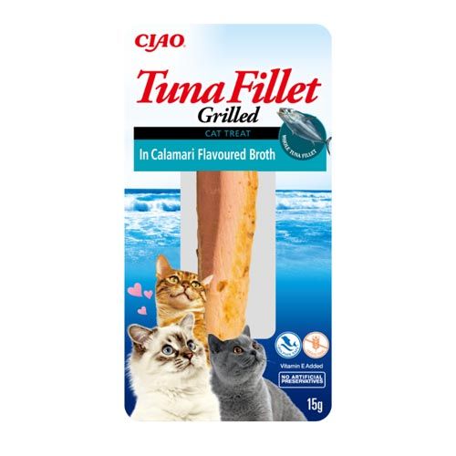 Churu Cat Tuna Fillet in Squid Broth - 12 x 15 gr (Envío 3 - 5 giorni)