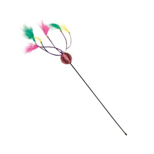 Bastone con piume e palline 65 cm Arquivet