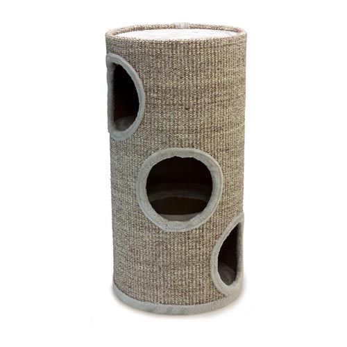 Tiragraffi beige con aperture 36x36x70 cm Arquivet
