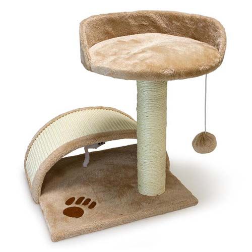 Tiragraffi con palo e arco 50 cm beige Arquivet