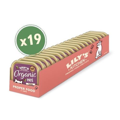 Lily's Kitchen Organic Turkey Dinner For Cats 19X85 Gr (Spedizione 3 - 5 giorni)