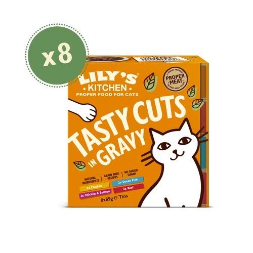 Lily's Kitchen Tasty Cuts In Gravy Tins Cat Multipack 8X85 Gr (Spedizione 3 - 5 giorni)
