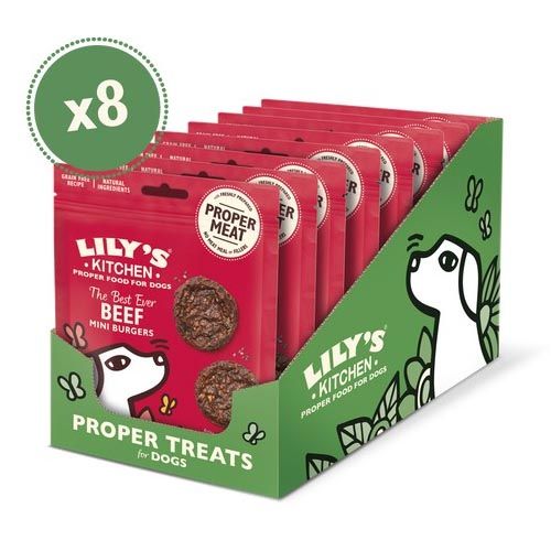 Lily's Kitchen The Best Ever Beef Mini Burgers For Dogs 8X70 Gr (Spedizione 3 - 5 giorni)