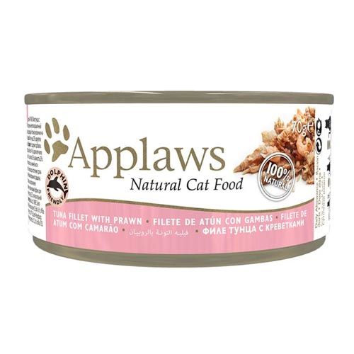 Applaws Cat Scatolette Tonno e gamberetti (70 gr x 24)
