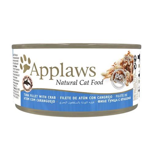 Applaws Cat Scatolette Tonno e Granchio (70 gr x 24)