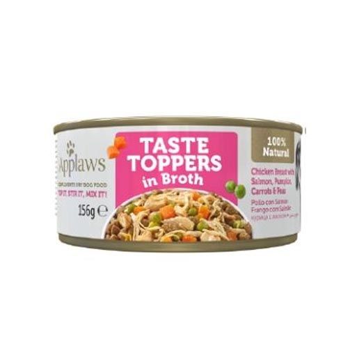 Applaws Dog Taste Toppers in Broth Chicken, Salmon & Vegetables (Scatolette) 156 gr x 12