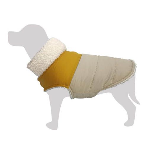 Cappottino per cani con colletto in peluche Kenia