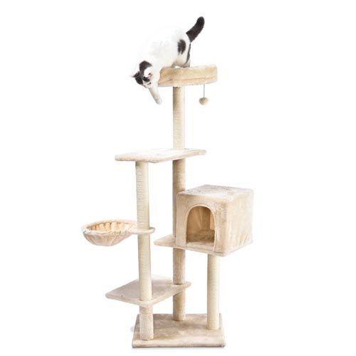 Tiragraffi per gatti Snow con lettino estraibile
