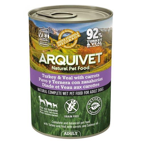 Arquivet Wet Dog Food Adult Turkey & Beef (Scatolette)