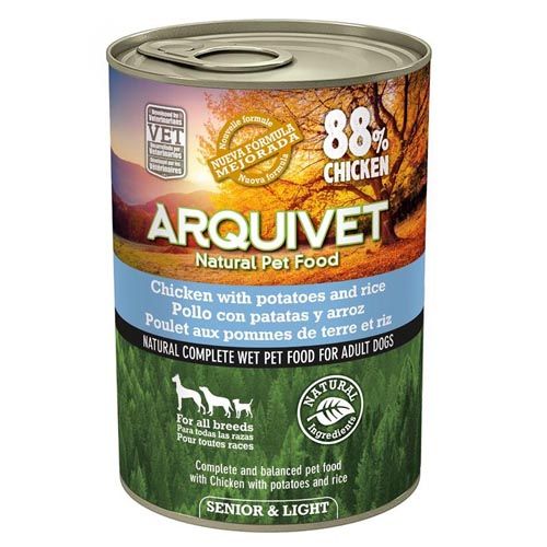 Arquivet Wet Dog Food Senior & Light Chicken (Scatolette)