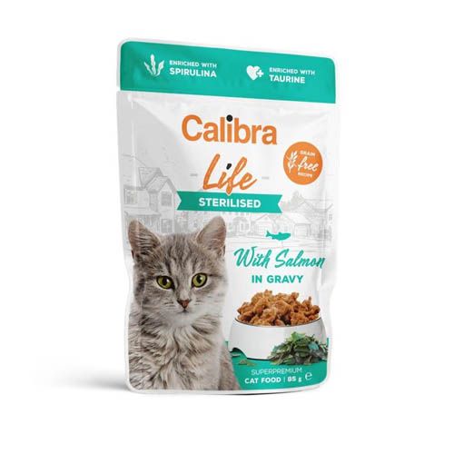 Calibra Cat Life Sterilised Salmon in Gravy (Bustine)