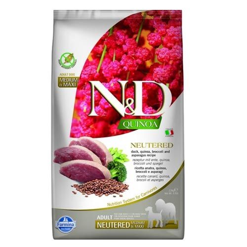 Farmina N&D Quinoa Neutered Anatra Medium Maxi