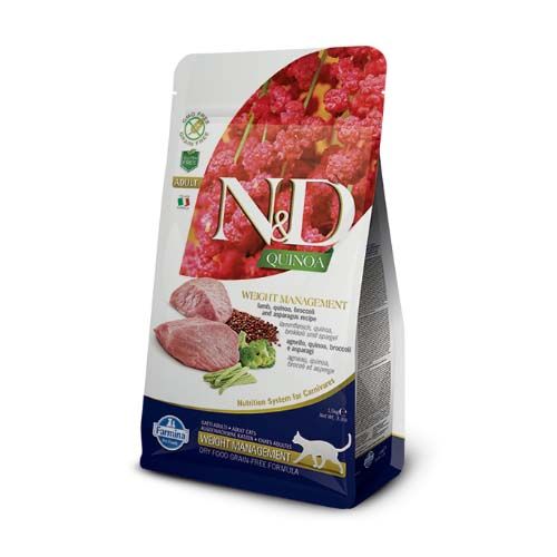 Farmina N&D Grain Free Quinoa Weight Management Agnello Gatto