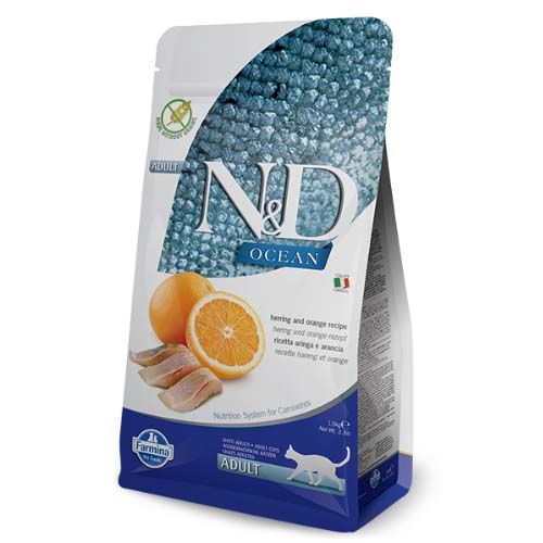 Farmina N&D Grain Free Ocean Aringa & Arancia Gatto