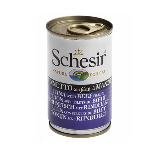 Schesir Gatto Tonnetto e Filetti di Manzo (Scatolette)