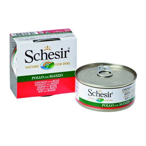 Schesir Cane Pollo e Manzo in Gelatina (Scatolette)