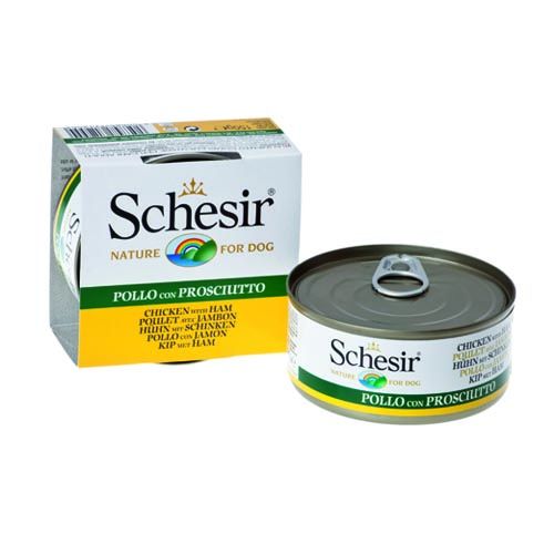 Schesir Cane Pollo e Prosciutto in Gelatina (Scatolette)