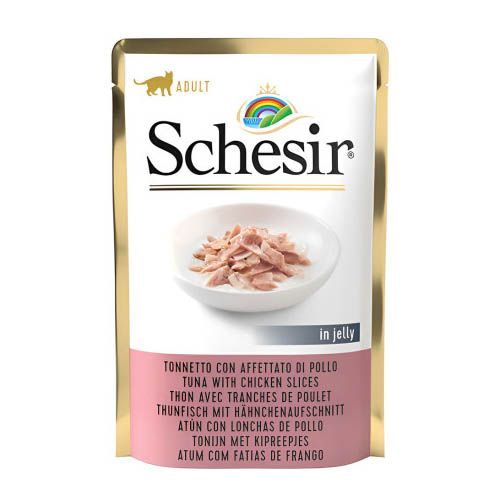 Schesir Gato Atún con Jamón de Pollo (Bustine)