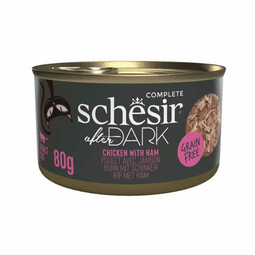 Schesir Gato After Dark Filetes de Pollo con Jamón (Scatolette)