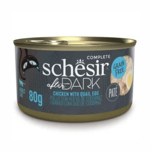 Schesir Gato After Dark Paté de Pollo con Huevo de Codorniz (Scatolette)