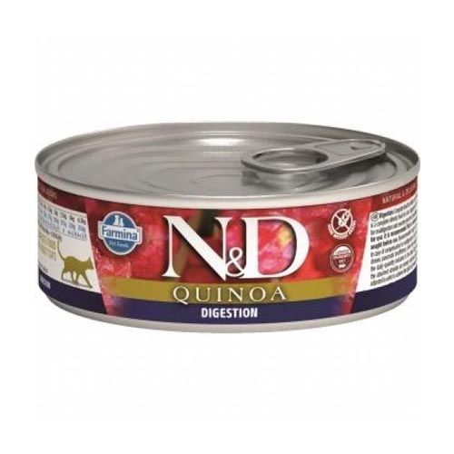 Farmina N&D Quinoa Neutered Duck Cat - Farmina N&D Cat Quinoa Digestion (Scatolette) 24 x 80 gr