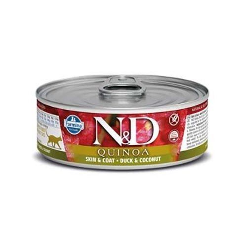 Farmina N&D Quinoa Neutered Anatra Medium Maxi - Farmina N&D Cat Quinoa Skin Coat Duck (Scatolette) 24 x 80 gr
