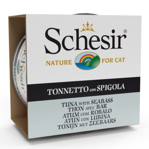 Schesir Cat Tonno con branzino in gelatina (Bustine) 85 gr x 14