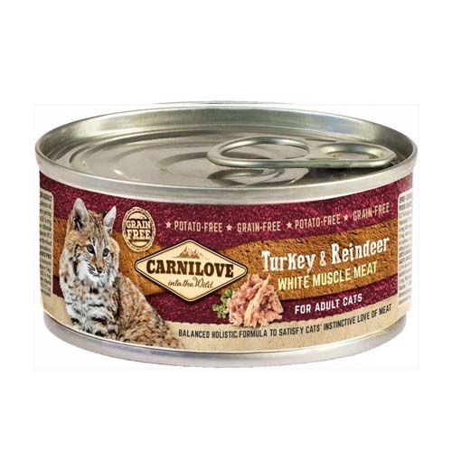 Carnilove Cat Adult Turkey & Reindeer (Scatolette) - 12 x 100 gr