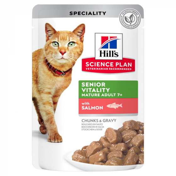 Hill's Feline Mature Adult Senior Vitality Salmone(Bustine)