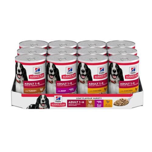 Hill's Canine Adult Multipack Chicken, Turkey & Beef (Scatolette) - 12 x 370 gr