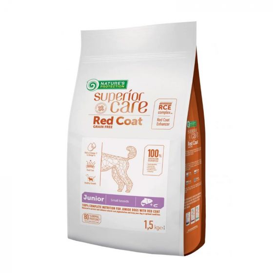 Nature's Protection Superior Care Red Coat Junior Small Salmone