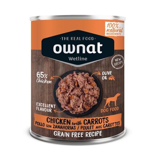 Ownat Wetline Dog Chicken & Carrots (Scatolette) 12 x 395 gr